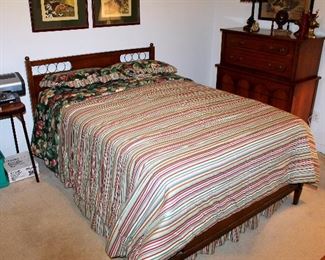 Vintage bedroom set - in great condition! - full bed with mattress, dresser with mirror, chest-of-drawers, and nightstand