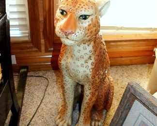 Large ceramic leopard