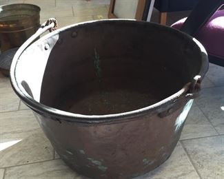 Large Copper Apple Butter Pot