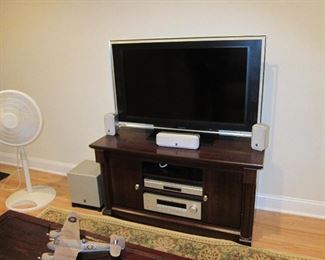 Flat screen TV with stand