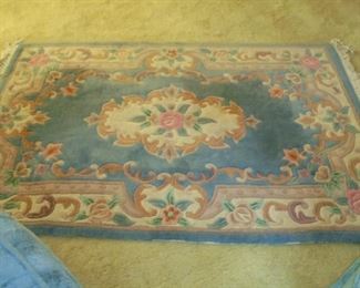 blue area rug