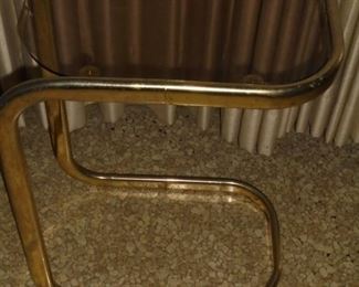 sm brass & glass table