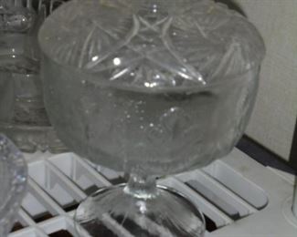 Vintage glass candy dish