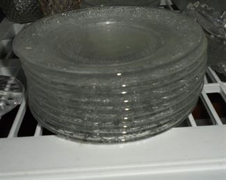 Vintage glass saucers (9)