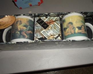 Collectible angel mugs NIB