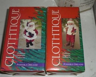 2 Clothtique Santas 'Possible Dreams' 2000 & 2001