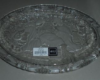 Embossed glass nativity dish by Mikasa