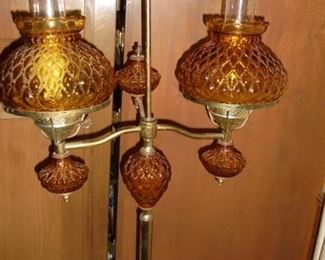 Vintage amber floor lamp