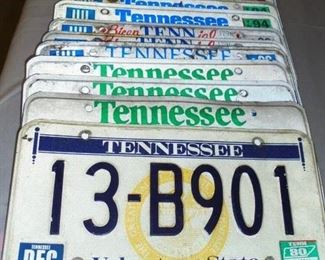 Tennessee licences plates