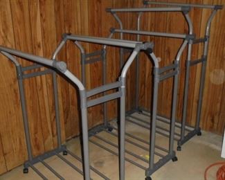 3 metal clothes racks