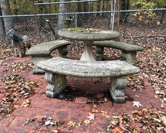 Concrete Table and Benches