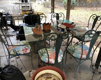 Wrought Iron Dining Room Table Set