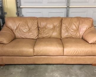Clean leather sofa.