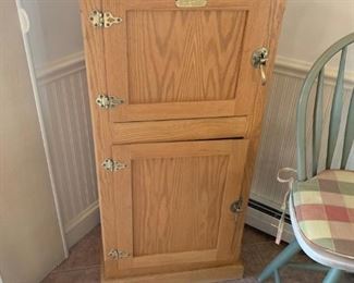 Hand Made Oak Refrigerator / Closed
