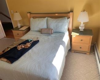 Hand Made Full Bed Set, Pair Night Tables, Double Dresser w/ Mirror - see next slide