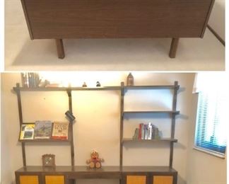 Nice Executive Desk and Wall Unit with Shelves 