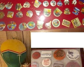 Cool Balloon Stuff - Many years of volunteering at Forest Park Balloon Race Buttons, Pins Etc.