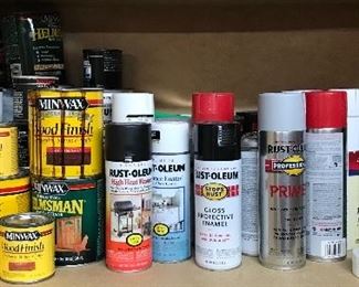 Paint, varnishes, wax, wood stain, etc
