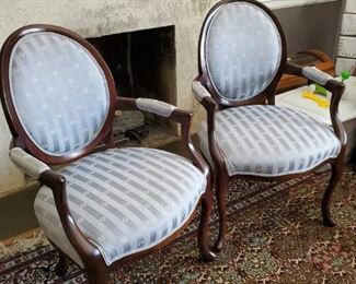 Blue Sherrill Accent Chairs