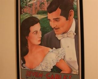 Seven Gables Theatre Gone With The Wind Poster Dolack Printed In France