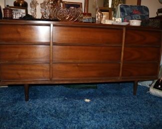 Dixie MCM Dresser with offset Mirror 