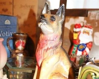 German Sheppard Chalkware