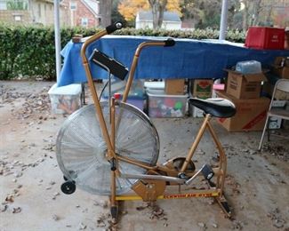 Vintage Gold Schwinn Airdyne Exercise Bike