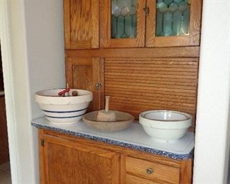 vintage Hoosier type cabinet