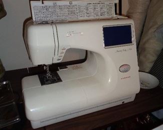 Janome 9000 sewing machine, fabric & notions