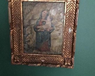 Early colonial Columbian  oil painting