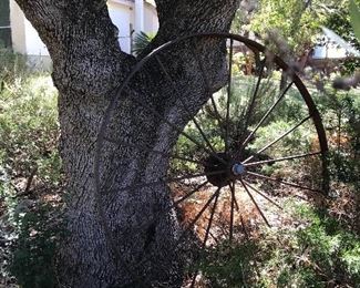 Old wagon wheel