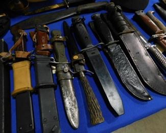 Military bayonets and knives