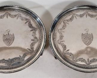 Pair of Georgian Salvers