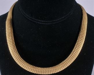 Tiffany 18k gold necklace and bracelet