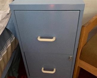 metal file cabinet, 2 drawer