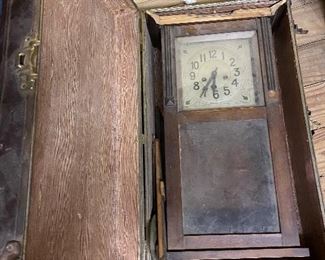 Antique wooden wall clock