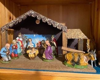 Vintage nativity set