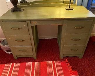 Painted green desk/dresser