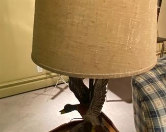 vintage Mallard duck lamp