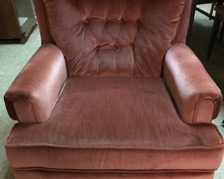 Sears Pink brushed velvet easy chair. We have 3.