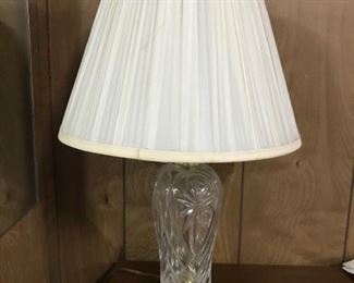 pressed glass lamp. there are 2