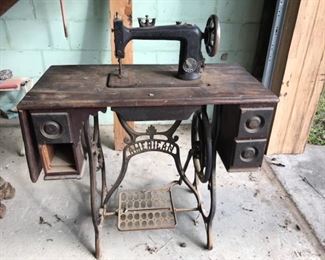 antique American sewing machine