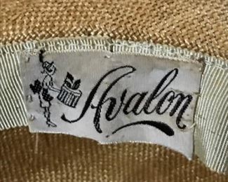 vintage woven hat label