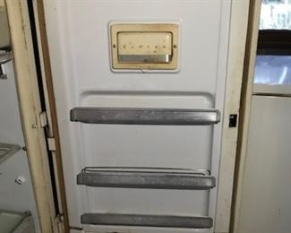 GE refrigerator door -- love the inset butter keeper!