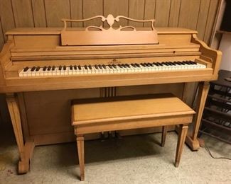 Wurlitzer piano w/stool. Still in tune