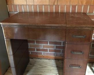 vintage sewing cabinet -- no machine inside