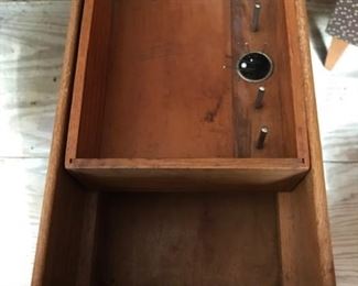 interior drawer of sewing cabinet