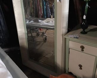 Antique Mirror -  Mounts on Wall Above the Dresser 