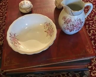 Antique Wash Basin  with Water Pitcher and Accessories