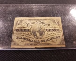 1863 3 cent fractional currency